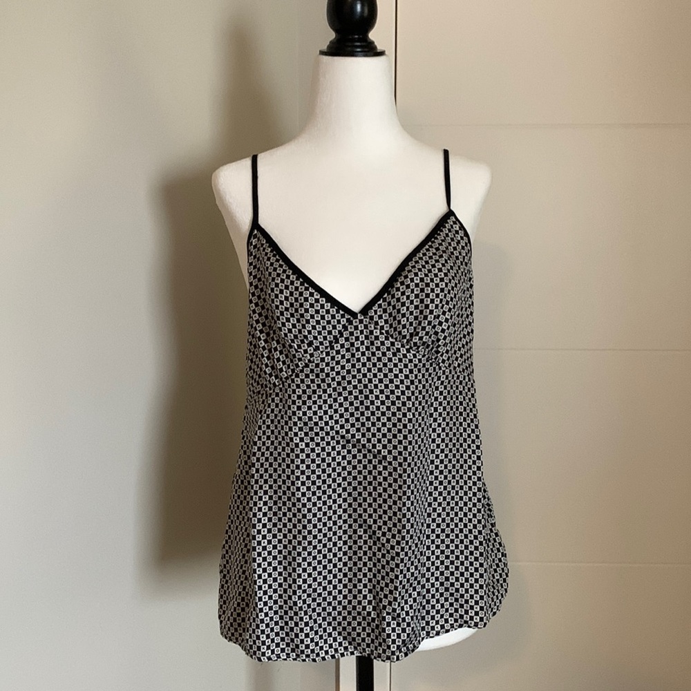 Michael Kors silk tank with letter print